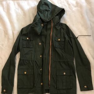 Market & Spruce Hunter Green Cargo Jacket
